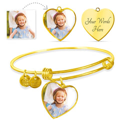 To My Daughter- Happy Mother's Day- Luxury Heart Bangle