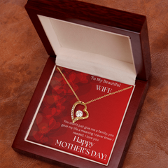To My Beautiful Wife - Happy Mother's Day -  Forever Love Necklace