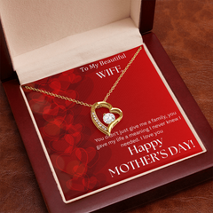 To My Beautiful Wife - Happy Mother's Day -  Forever Love Necklace