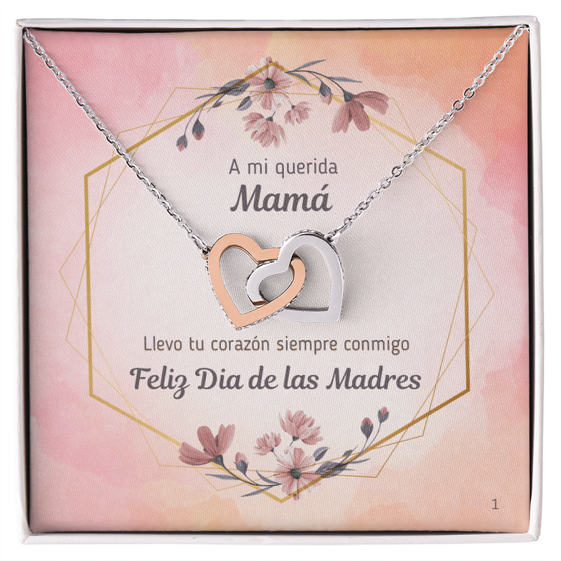 Interlocking Hearts Necklace- A mi querida Mamá