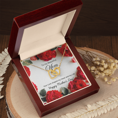 To My Beautiful Mom on Mother's Day-Interlocking Hearts Necklace