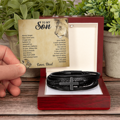 To My Son - Cross Bracelet