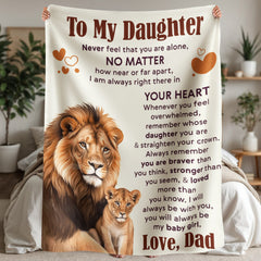 To My Daughter Never Feel Alone – Sherpa Fleece Blanket