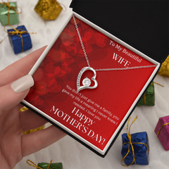 To My Beautiful Wife - Happy Mother's Day -  Forever Love Necklace