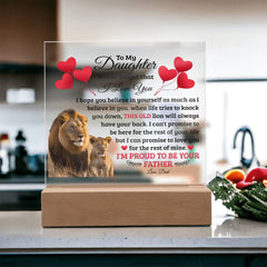 To My Daughter Old Lion – Acrylic Square