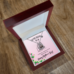 Dear Mom To Be - Baby Feet Heart Necklace