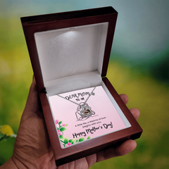 Dear Mom To Be - Baby Feet Heart Necklace